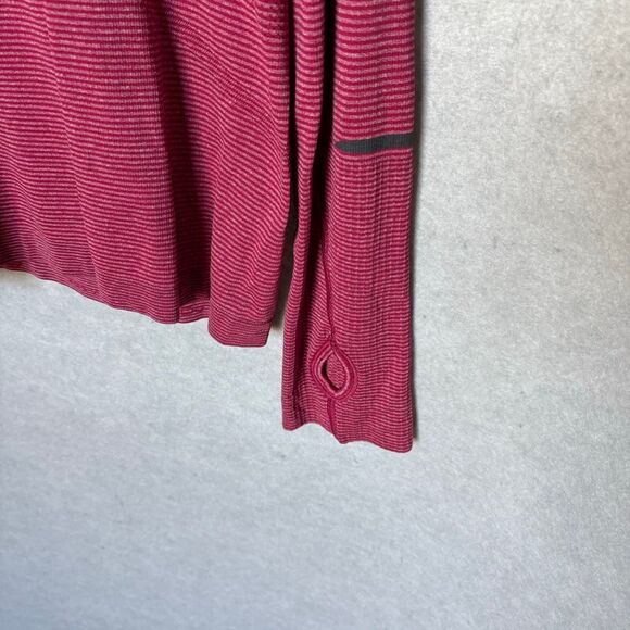Lululemon Run Swiftly Tech 1/2 Zip Tonia Stripes Magenta Pink Size 12 Lightweigh - Picture 7 of 11